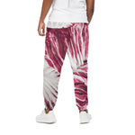 Red Cabbage Leaves Print Cotton Pants