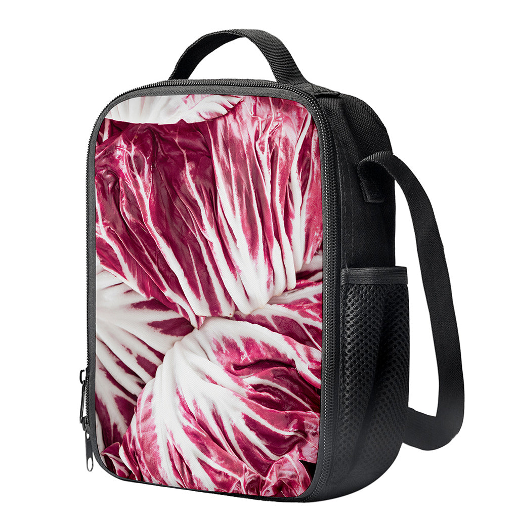 Red Cabbage Leaves Print Crossbody Lunch Bag
