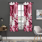 Red Cabbage Leaves Print Curtain