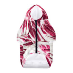 Red Cabbage Leaves Print Dog Zip Up Hoodie