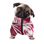 Red Cabbage Leaves Print Dog Zip Up Jacket