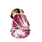 Red Cabbage Leaves Print Dog Zip Up Jacket