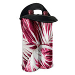 Red Cabbage Leaves Print Double Neoprene Wine Tote