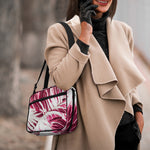 Red Cabbage Leaves Print Double Strap Bible Bag