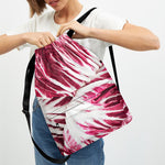 Red Cabbage Leaves Print Drawstring Backpack