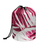 Red Cabbage Leaves Print Drawstring Makeup Bag