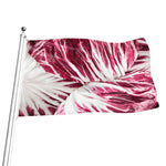 Red Cabbage Leaves Print Flag