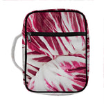 Red Cabbage Leaves Print Front Pocket Bible Bag