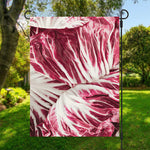Red Cabbage Leaves Print Garden Flag
