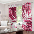 Red Cabbage Leaves Print Grommet Curtains