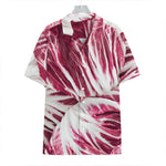 Red Cabbage Leaves Print Hawaiian Shirt
