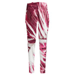 Red Cabbage Leaves Print High-Waisted Pocket Leggings