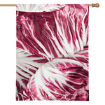 Red Cabbage Leaves Print House Flag