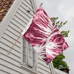 Red Cabbage Leaves Print House Flag