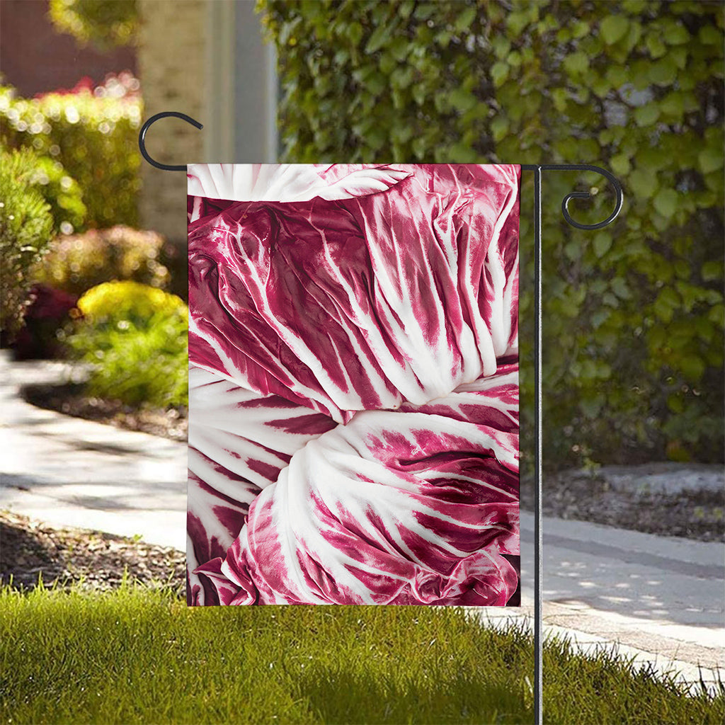 Red Cabbage Leaves Print House Flag