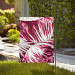 Red Cabbage Leaves Print House Flag