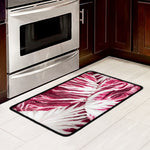 Red Cabbage Leaves Print Kitchen Mat
