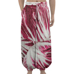 Red Cabbage Leaves Print Lantern Pants
