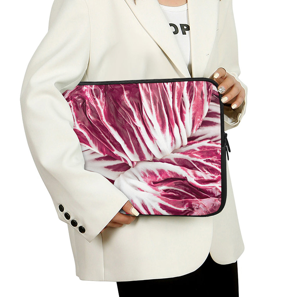 Red Cabbage Leaves Print Laptop Sleeve
