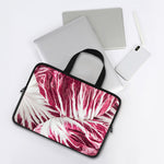 Red Cabbage Leaves Print Laptop Sleeve With Handle