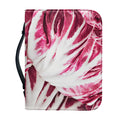 Red Cabbage Leaves Print Leather Bible Cover