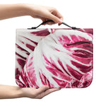 Red Cabbage Leaves Print Leather Bible Cover