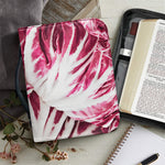 Red Cabbage Leaves Print Leather Bible Cover