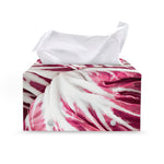 Red Cabbage Leaves Print Leather Tissue Box Cover