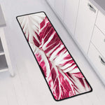 Red Cabbage Leaves Print Long Kitchen Mat