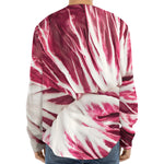 Red Cabbage Leaves Print Long Sleeve Baseball Jersey