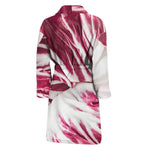Red Cabbage Leaves Print Men's Bathrobe
