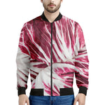 Red Cabbage Leaves Print Men's Bomber Jacket