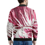 Red Cabbage Leaves Print Men's Bomber Jacket