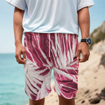 Red Cabbage Leaves Print Men's Cargo Shorts