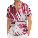Red Cabbage Leaves Print Men's Deep V-Neck Shirt