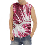 Red Cabbage Leaves Print Men's Fitness Tank Top