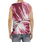 Red Cabbage Leaves Print Men's Fitness Tank Top