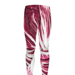 Red Cabbage Leaves Print Men's leggings
