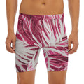 Red Cabbage Leaves Print Men's Long Boxer Briefs