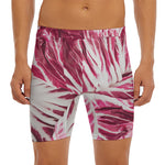 Red Cabbage Leaves Print Men's Long Boxer Briefs