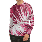 Red Cabbage Leaves Print Men's Long Sleeve Rash Guard