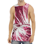 Red Cabbage Leaves Print Men's Muscle Tank Top