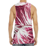 Red Cabbage Leaves Print Men's Muscle Tank Top