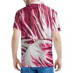 Red Cabbage Leaves Print Men's Polo Shirt