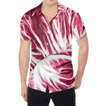 Red Cabbage Leaves Print Men's Shirt