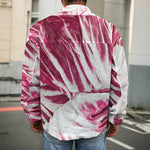 Red Cabbage Leaves Print Men's Shirt Jacket