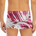 Red Cabbage Leaves Print Men's Short Boxer Briefs