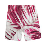 Red Cabbage Leaves Print Men's Sports Shorts