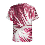 Red Cabbage Leaves Print Men's Sports T-Shirt
