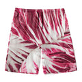 Red Cabbage Leaves Print Men's Swim Trunks
